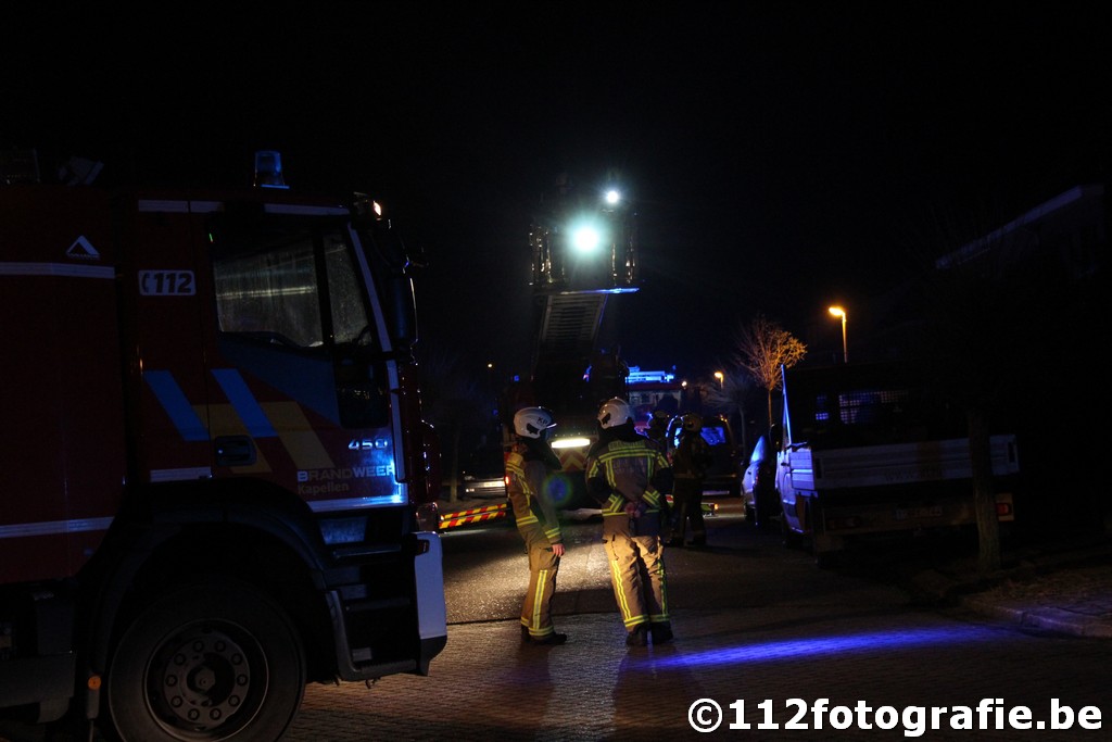 brand gebouw te Kapellen